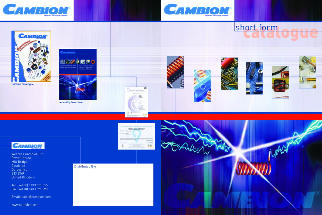 Produktkatalog von Cambion Vorschau