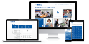 Mockup der Alders Karriere Homepage