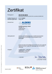 ISO Zertifikat deutsch