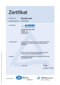 ISO Zertifikat deutsch